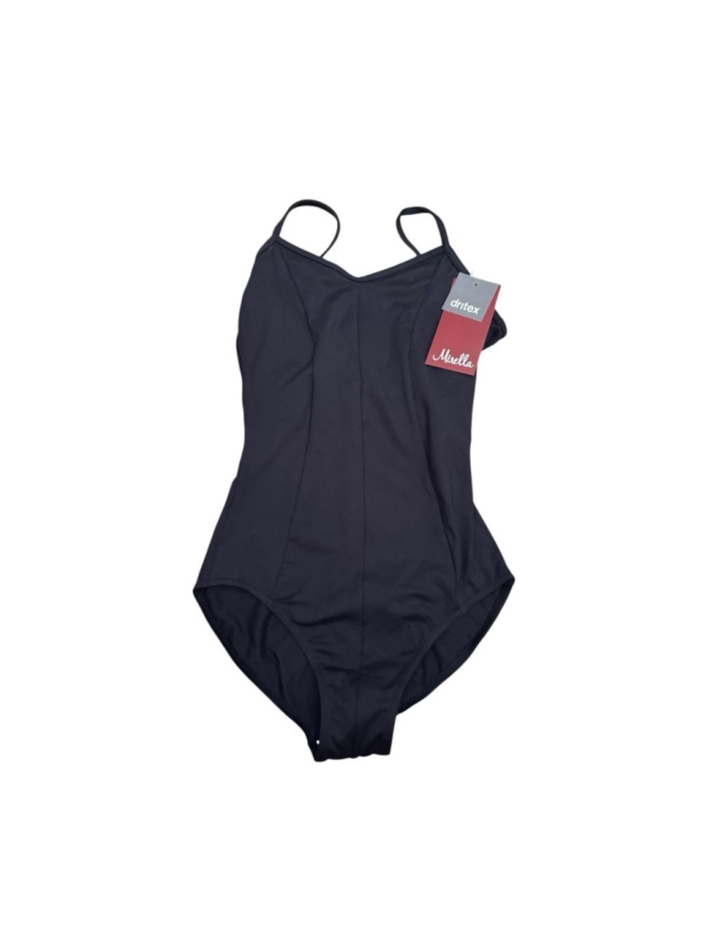 Mirella Black Camisole Ballet Leotard ML NWT Dancewear DriTex - Picture 2 of 5